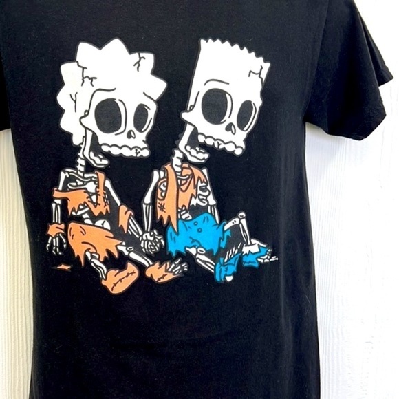 The Simpsons - Bart and Lisa Skeletons Treehouse Of Terror T Shirt Size Small - Picture 3 of 9